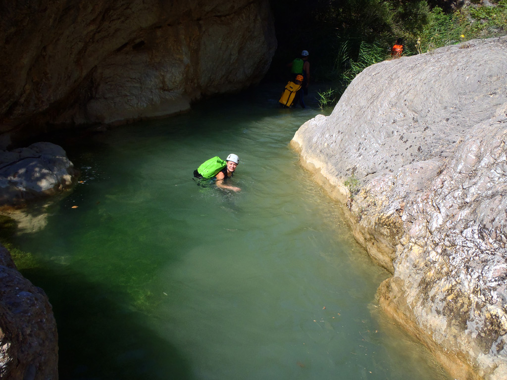 Canyoning in the Kallithea Gorge
