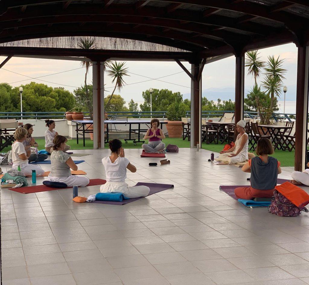 Yoga group at Daphne's Club