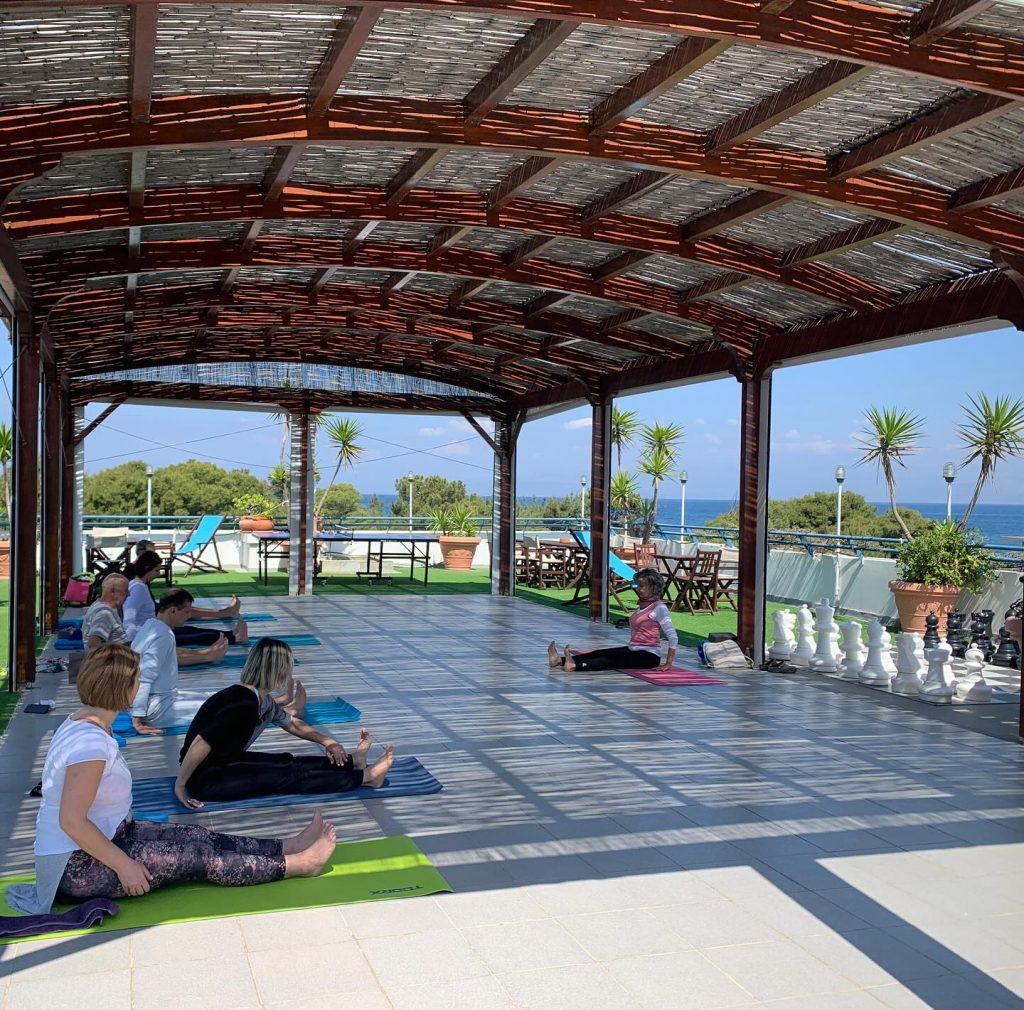 Yoga session at Daphne's Club