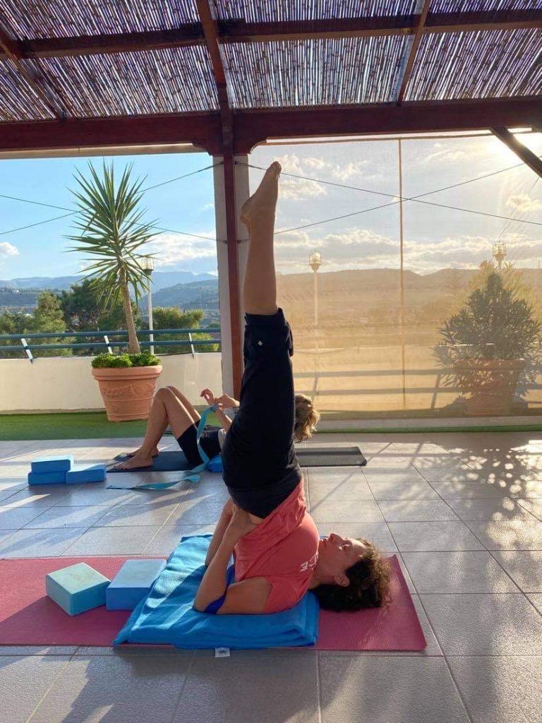Yoga in the roof garden