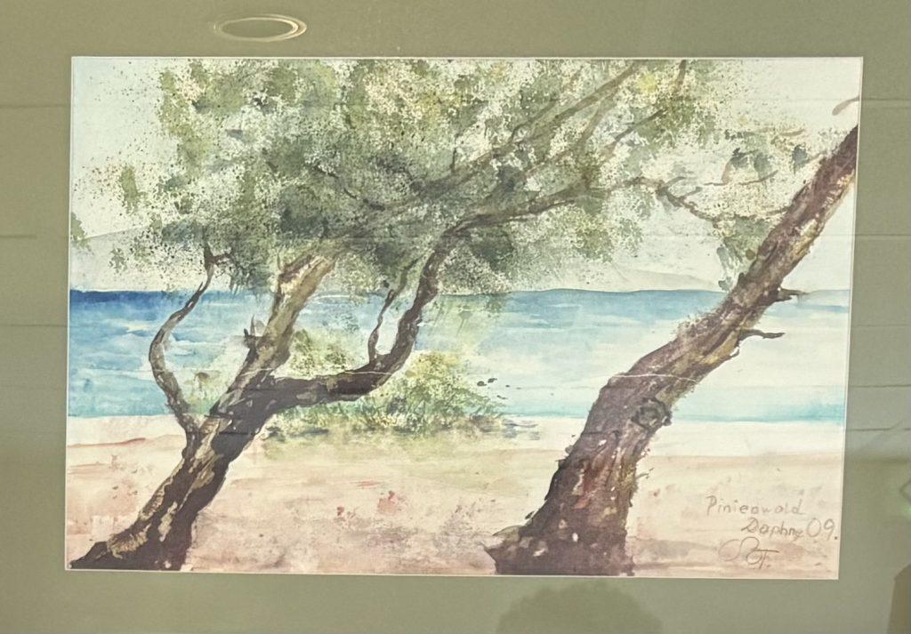 Painting of the seaside pine forest "Pefkias".