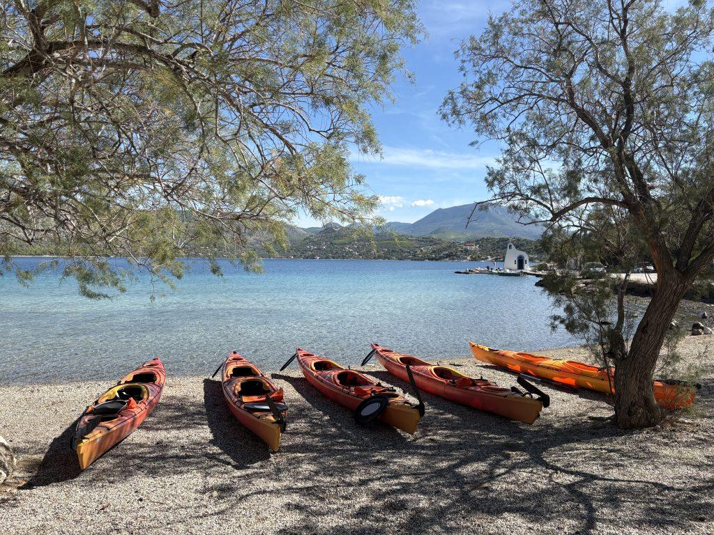 Sea kayak in Lake Vouliagmeni, Corinthia.